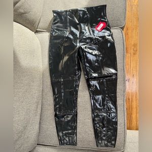 Spanx Faux Patent Leather Leggings - Black
